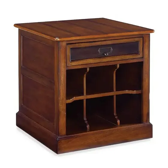 hammary mercantile rectangular storage end table with one drawer