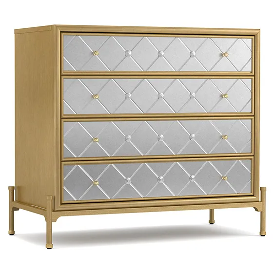 harlequin-four-drawer accent chest