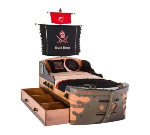 BLACK PIRATE MEDIUM SHIP-BED