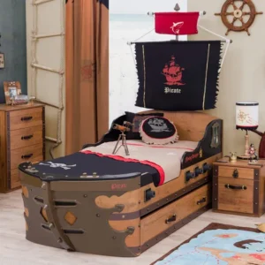 BLACK PIRATE MEDIUM SHIP BED