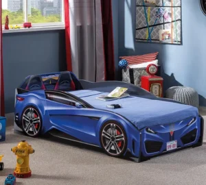 SPYDER CAR KIDS BED-DARK BLUE