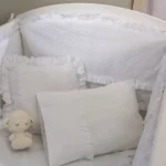 WHITE-SWINGING BABY BED-