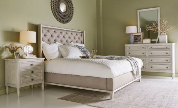 ANNA KING SIZE BED, GLAM-FINISH