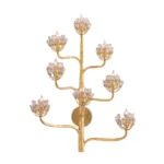 agave americana gold wall sconce
