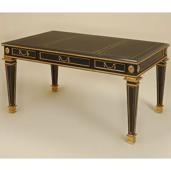 black lacquer finished writing desk