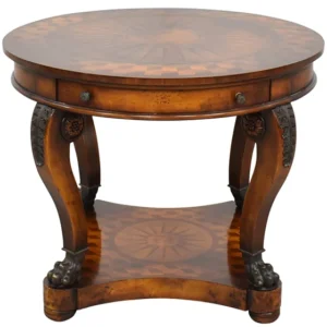 wooden round table