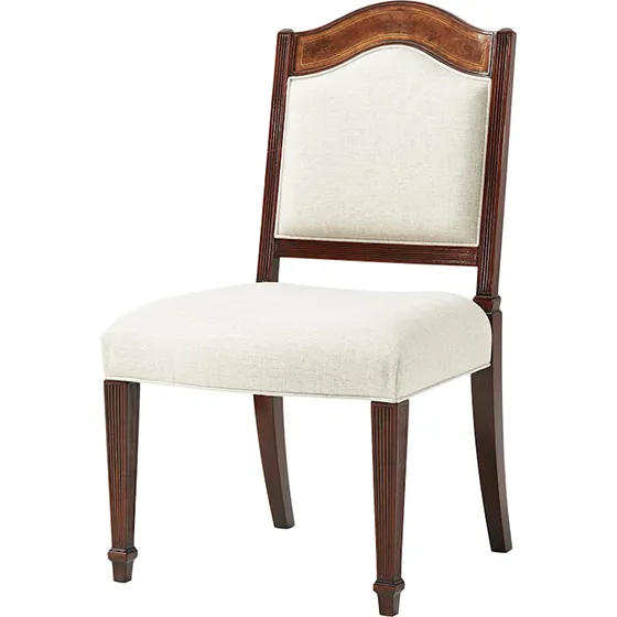 wooden upholstered side chair