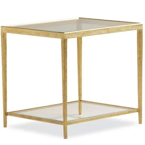 Brass Rectangle Side Table