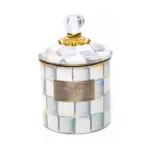 Sterling Check Enamel Canister – Small