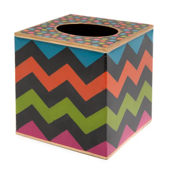 Trampoline Boutique Tissue Box Cover – Black