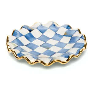 Royal Check Fluted Dessert Plate