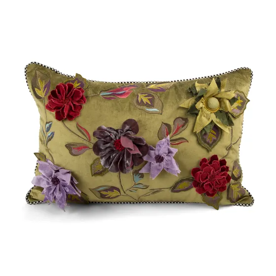 greengage-floral lumbar-pillow