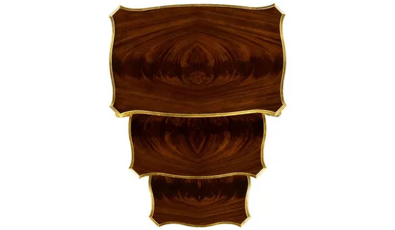 Nesting Tables With Gilt-Carved Detailling