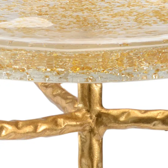 gold twig side table-